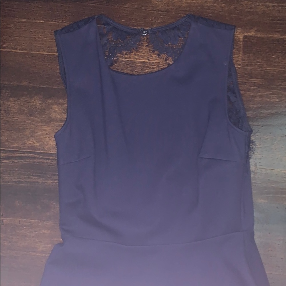 Lulus Navy blue lace back mini dress